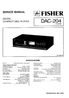 Fisher DAC-204 - Service Manual